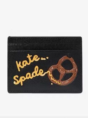 Kate Spade Black NYC Big Apple small slim Cardholder